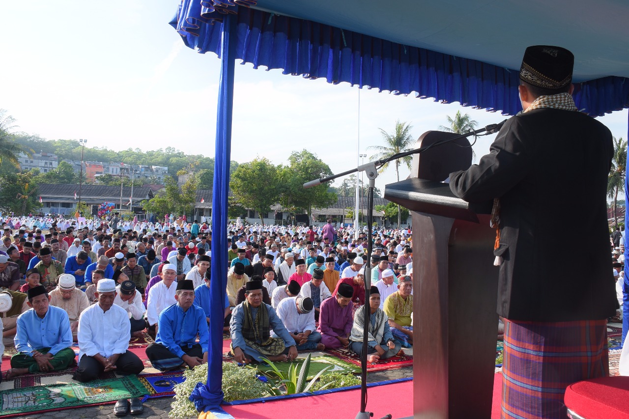 Lantamal 1V Shalat Eid bersama masyarakat Tanjungpinang