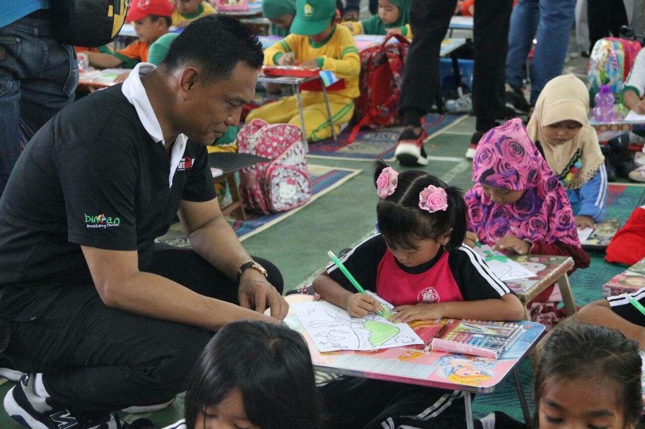 Tumbuh Kembangkan Kreatifitas, Bintan Radio Gelar Senam Sehat dan Lomba Mewarnai