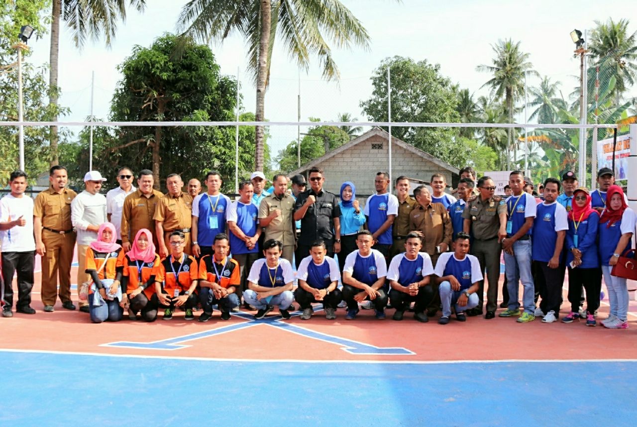 Bupati Bintan Buka Turnamen Bola Volly Pekan Olahraga Desa Malang Rapat 