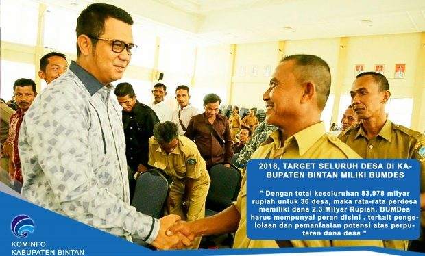 Target Seluruh Desa di Kabupaten Bintan Miliki BUMDes