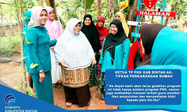 Ketua TP PKK Kab Bintan Aktifkan Tanaman Perkarangan Rumah