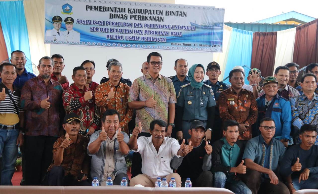 Pemkab Bintan Sosialisasikan UU Perikanan Kepada Puluhan Para Nelayan dan Pengusaha Perikanan Dibintan 