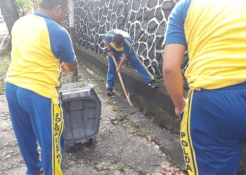 Polres Tanjungpinang beserta jajarannya Goro Jum’at Pagi Jelang Jum’atan.
