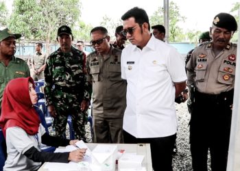 Bupati Tinjau Pelaksanaan Pilkades Serentak Dibintan