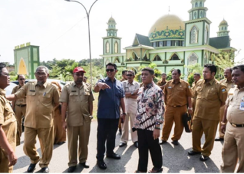 Bupati Beserta Rombongan Tinjau Persiapan Tempat STQ ke VIII Tingkat provinsi Kepri di Teluk Bakau