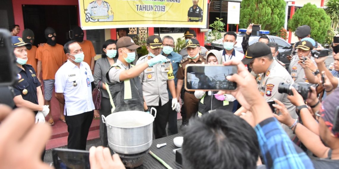 Polres Tanjungpinang Musnahkan BB Narkoba