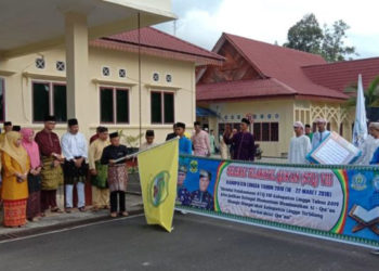 Ribuan Warga Ikuti Pawai Taaruf STQ VIII Kabupaten Lingga