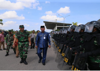 Lanud Rhf Gelar Simulasi Pengamanan Pemilu 2019