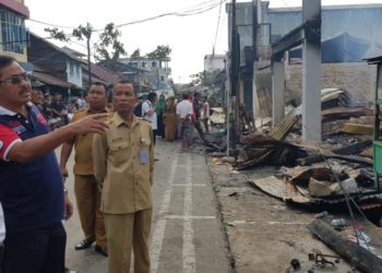 Pasar Moro Terbakar, Pukul 02.00 Demi Masyarakat Nurdin Langsung Datang Dari Pekanbaru