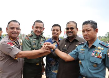 Danlantamal IV Hadiri Acara Penutupan TMMD ke 105 di Tanjung Balai Karimun