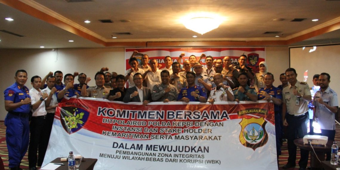 Sosialisasi Wilayah Bebas Koroupsi Yang Ditaja Oleh Ditpolairud Polda Kepri