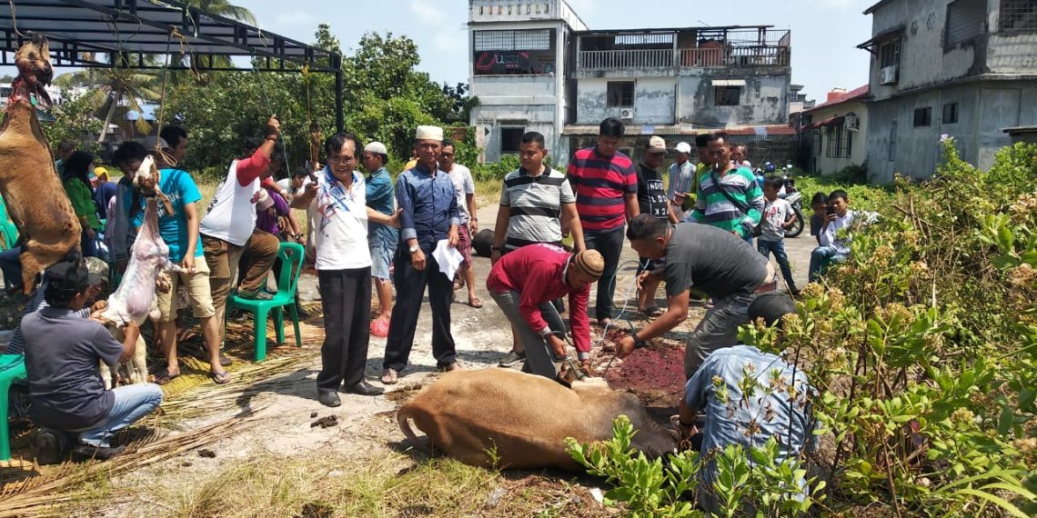 Pengurus PKDP Sembelih 9 Ekor Hewan Qurban Usai Shalat Iduladha.