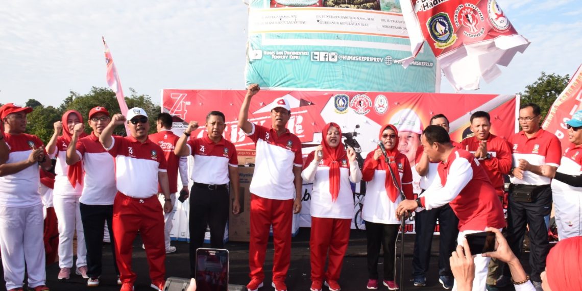 Danlantamal IV Hadiri Acara Gebiar Merah Putih di Dompak.