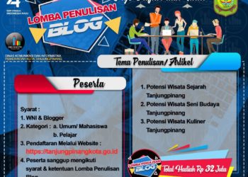 Pendaftaran Lomba Penulisan Blog Diperpanjang Hingga 26 Agustus 2019