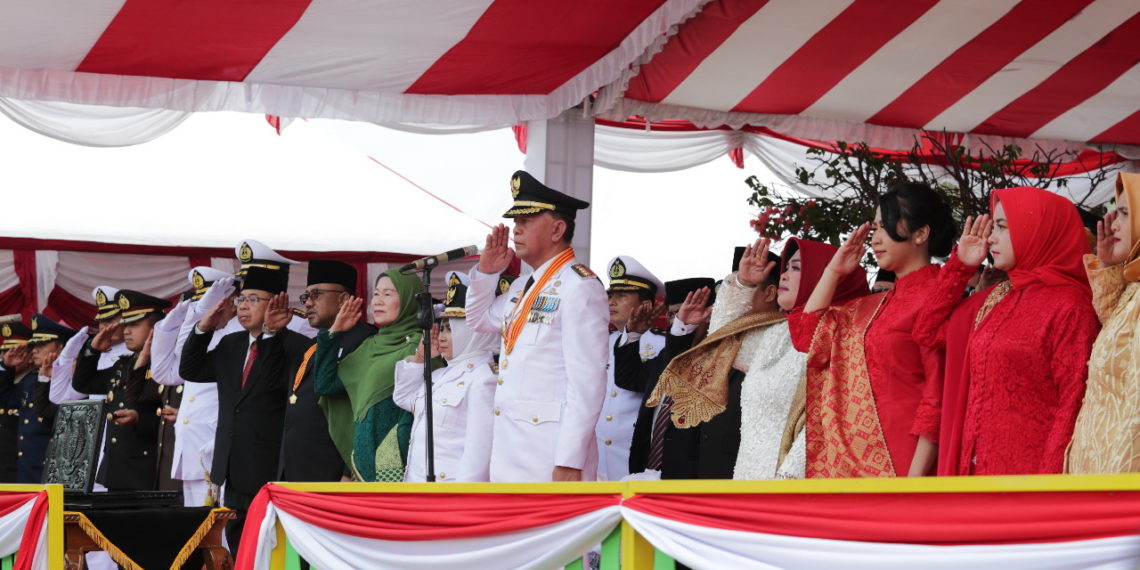 Upacara Peringatan Detik-Detik Proklamasi Kemerdekaan RI ke-74 tingkat Kota Tanjungpinang berlangsung Khidmat