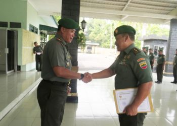 Dandim 0315/Bintan Pimpin Upacara Korp Raport Kasdim 0315/Bintan