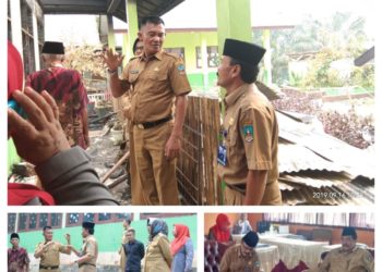 Pasca Kebakaran, Wabup H. Amrizal DT. Rajo Medan Kunjungi SDN 13 Pulau Punjung