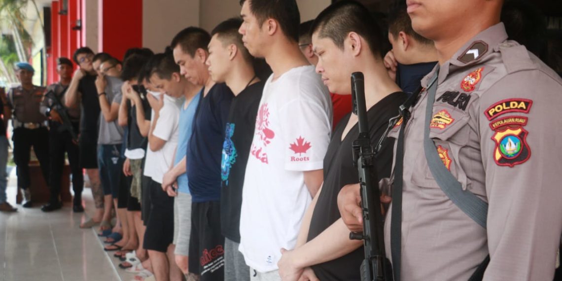 47 Orang Warga Asing. “Menipu” Takberkutik Ditangkap Jajaran Polda Kepri Polresta Barelang