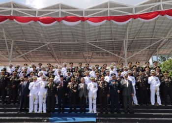 Kapolda Kepri Beserta Jajarannya Hadiri Peringatan HUT TNI ke 74 Tahun 2019