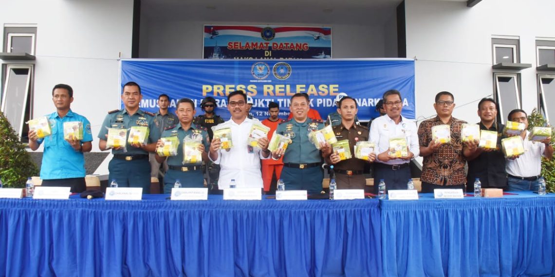50 KG Barang Bukti Jenis Sabu Dimusnahkan di Lanal Batam