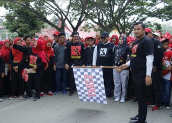 Bupati Darmasyara Ikuti Jalan Santai HUT PGRI ke 74 Bersempena HGN