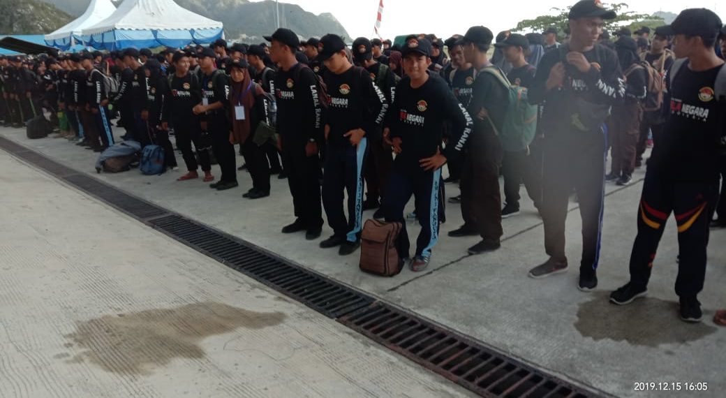 Menghadapi Era Globalisasi, Ratusan Generasi Muda Natuna Ikuti Latihan Bela Negara.
