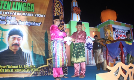 Malam Taqruf MTQ ke VIII 2020 Tingkat Kabupaten Lingga Wujud Mempersatukan Umat Islam
