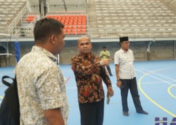 DPRD dan Kadisdik Tunjau Pembangunan GOR Natuna