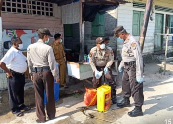 Kapolsek Moro Pimpin Lansung Kegiatan Pencegahan Covid-19 di Dua Kecamatan