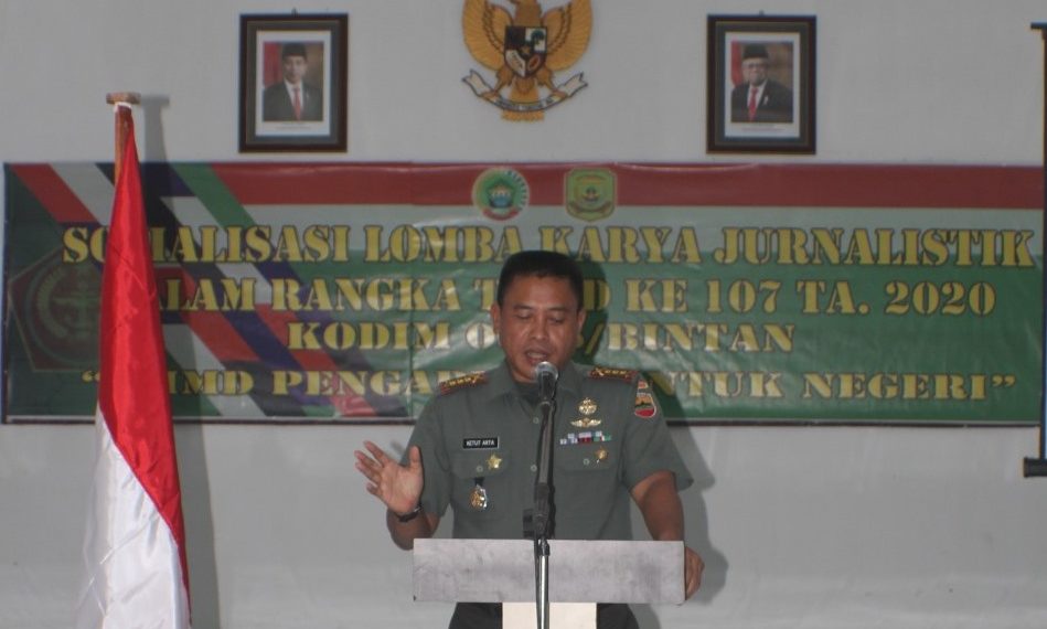 Kodim Bintan Gelar Lomba Karya Tulis Jurnalistik Diikuti Puluhan Awak Media