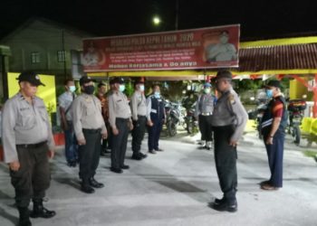 Jalankan Maklumat Kapolri Dan SE Bupati Karimun, Polsek Moro Lakukan Apel Cipkon Gabungan.