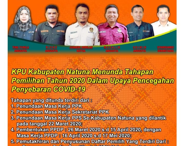 KPU Umumkan Tahapan Penundaan Pilkada Serentak Tahun 2020