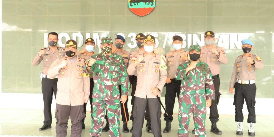 Dandim 0315/Bintan Sambut Akrab Kunjungan Kapolres Bintan