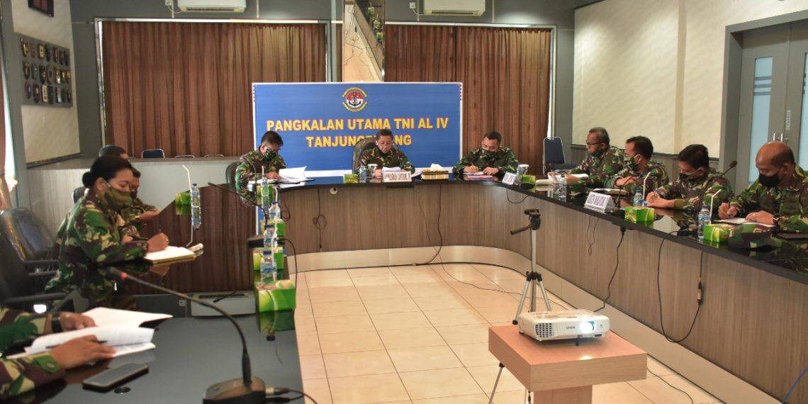Melalui Vicon Danlantamal IV Ikuti Taklimat Akhir Warrsik Irjen TNI