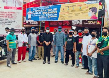 Bupati Dharmasraya Bersama Tokoh Masyarakat Tinjau Posko PKL