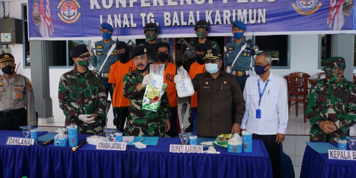 Upaya Pelaku Selupkan Narkoba 2 KG Berhasil Digagalkan Tim FIQR Lanal TBK