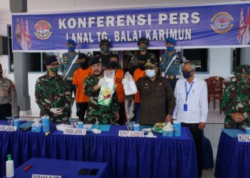 Upaya Pelaku Selupkan Narkoba 2 KG Berhasil Digagalkan Tim FIQR Lanal TBK