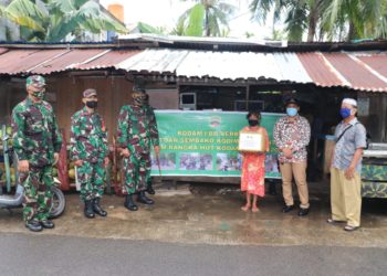 HUT Kodam I/BB Ke-70, Kodim 0315/Bintan Bagikan 550 Paket Sembako