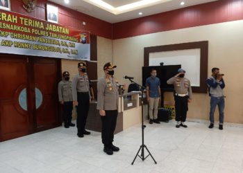 Polres Tanjungpinang Gelar Upacara Penyerahan Tugas Kasat Res Narkoba