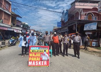 Kapolsek Sungai Rumbai Swhiping Kepasar Nagari Dalam Mengawali Tugas Barunya