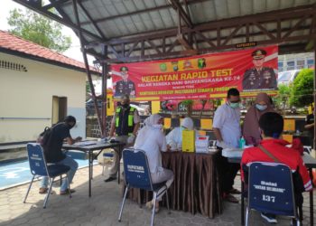 Peringati Hari Bhayangkara Ke 74, Polres Tanjungpinang Gelar Layanan Rapid Test Covid-19