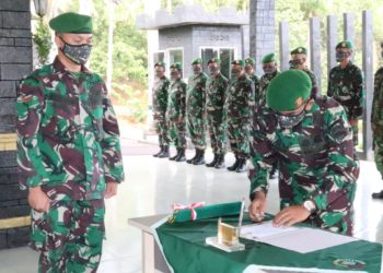 Dandim 0315/Bintan Pimpin Upacara Sertijab Danramil 01 Tanjungpinang