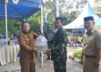 Dukung Ketahanan Pangan Lantamal IV Gelar Penebaran Bibit Ikan Lele  Dan Nila