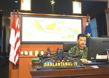 Danlantamal IV Melalui Vicon Ikuti Rakor Progress Investasi