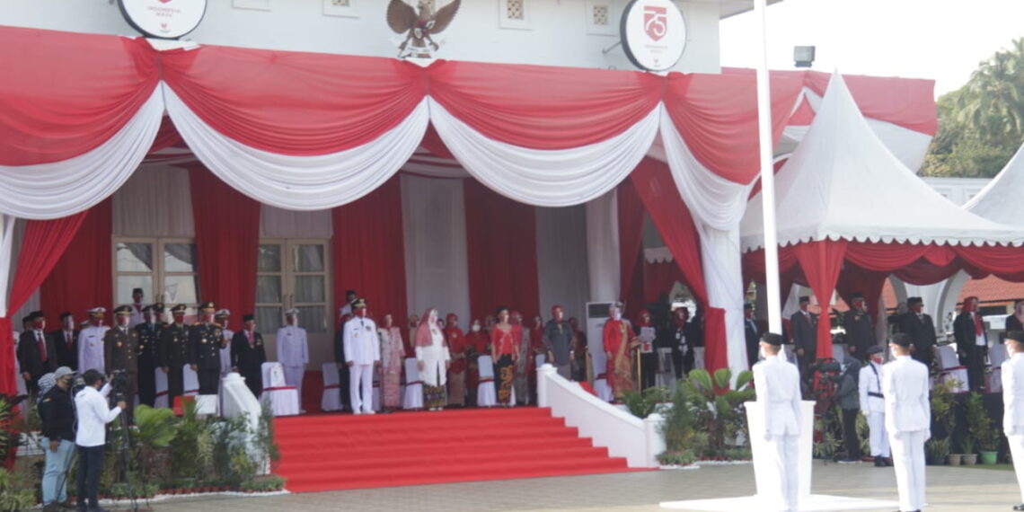 Gelora Semangat NKRI Tidak Pernah Pudar Peringtan HUT KE-75 RI di Lantamal IV Tanjungpinang