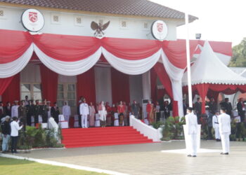 Gelora Semangat NKRI Tidak Pernah Pudar Peringtan HUT KE-75 RI di Lantamal IV Tanjungpinang