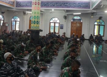 Jelang Hut Ke-75 Ri Lantamal IV Ikuti Sholat Jum’at Berjamaah, Dzikir & Doa Bersama “ Muslim”