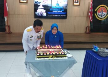 Danlantamal IV Melalui Virtual Ikuti Upacara HU ke 75 TNI AL