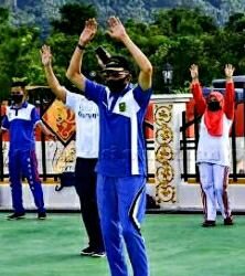 Peringati Hornas Tahun 2020 Bupati Natuna Ajak ASN  Senam Bersama