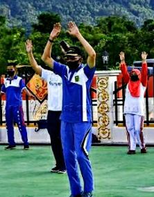 Peringati Hornas Tahun 2020 Bupati Natuna Ajak ASN Senam Bersama